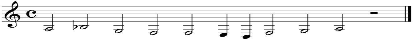 Notenbalk regel 3 (rit)