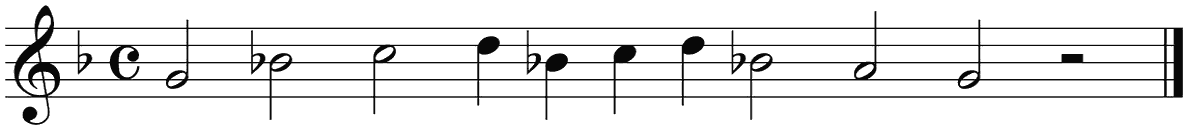 Notenbalk regel 4 (rit)