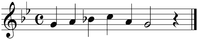 Notenbalk regel 6 (iso)