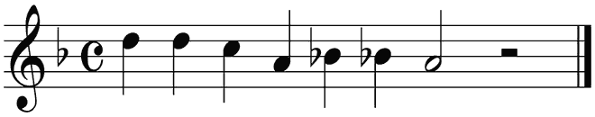 Notenbalk regel 4 (rit)