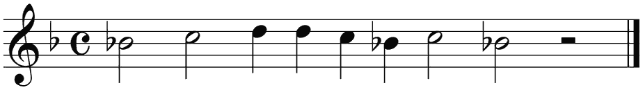 Notenbalk regel 5 (rit)