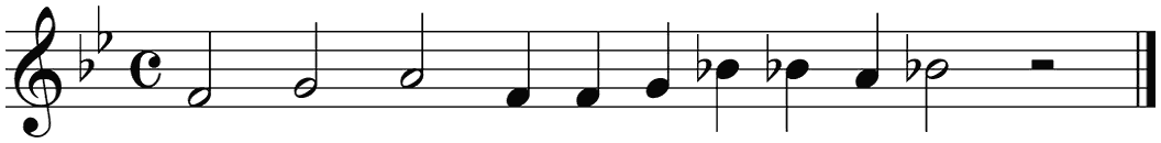 Notenbalk regel 3 (rit)